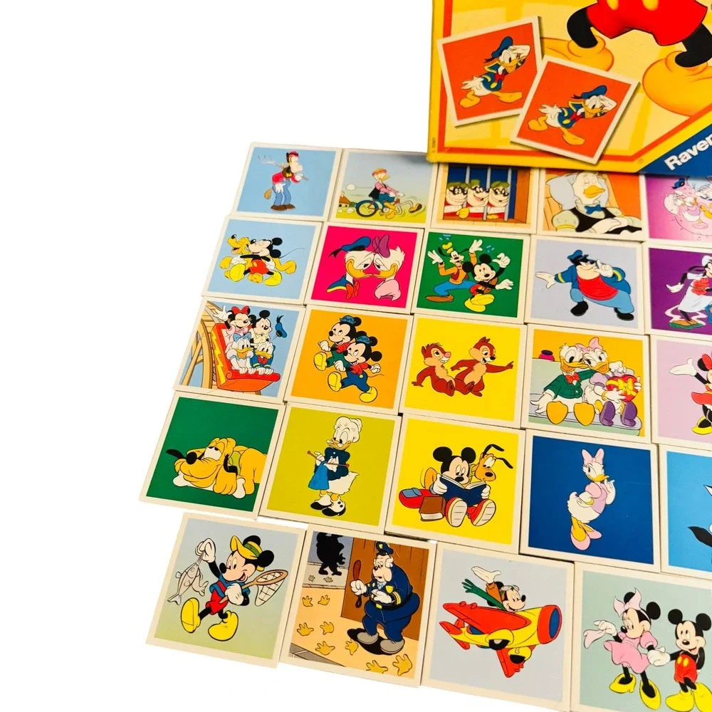 Vtg Disney Memory Match Game 1990 Ravensburger Mickey Mouse 70 Pairs Complete